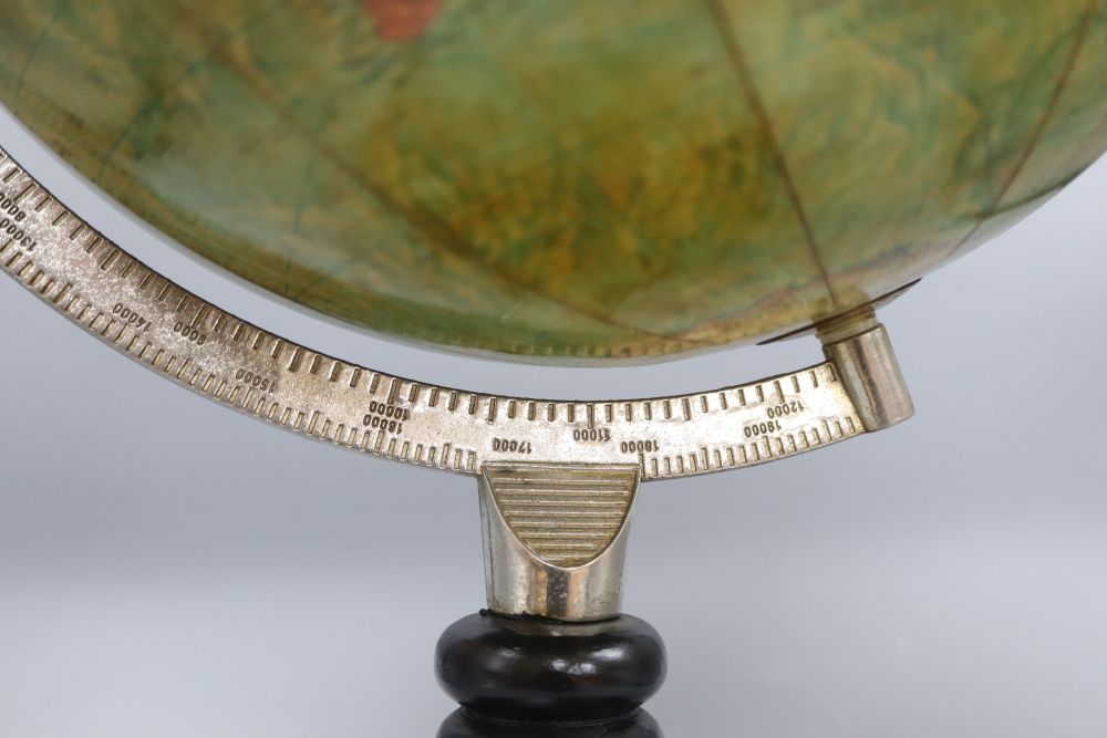 A Philips 12inch stereo relief globe by George Philip & Son